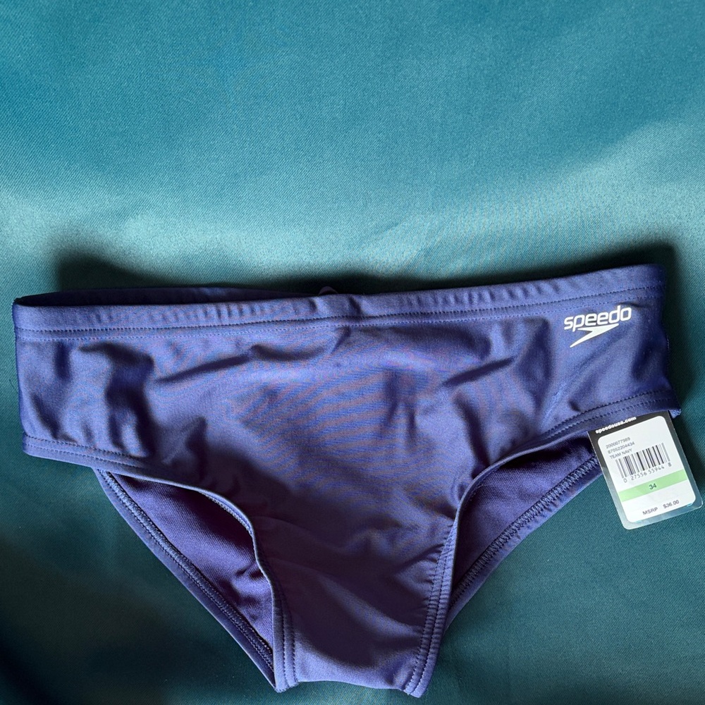 Speedo Navy Purple Men's Swim Briefs